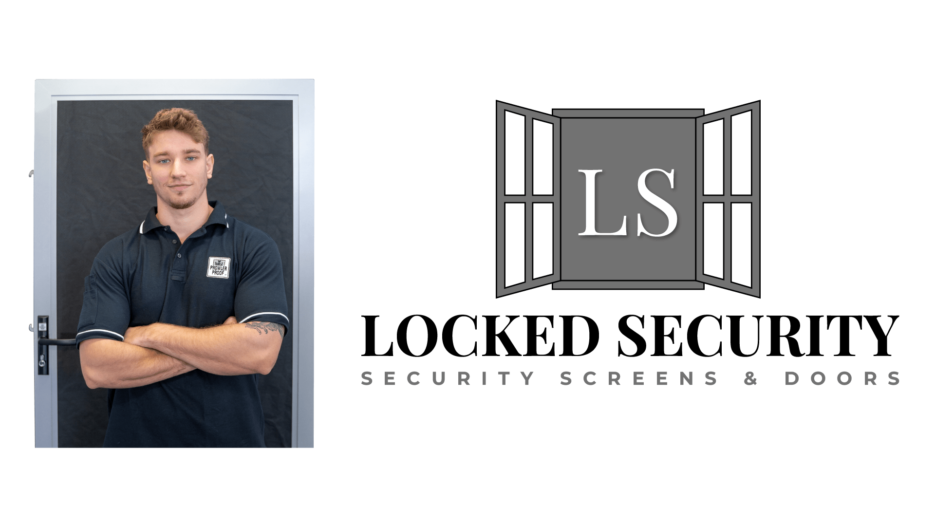 Locked Security info and Logo, certified Prowler Proof security screen installer