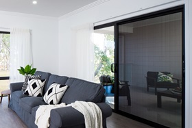 Lounge room sliding door with Protec security