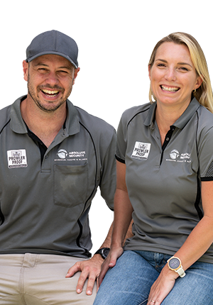 Adam & Rebecca Keck, owners of Absolute Security local Narangba security screen installer