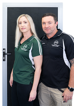 Stephen & Jennifer Chalmers, owners of CSI local security screen installer