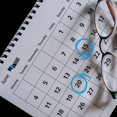 NSSA calendar with NSSA forum days marked 2023