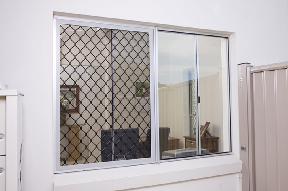 Diamond grill window screen